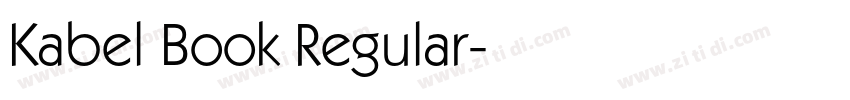 Kabel Book Regular字体转换